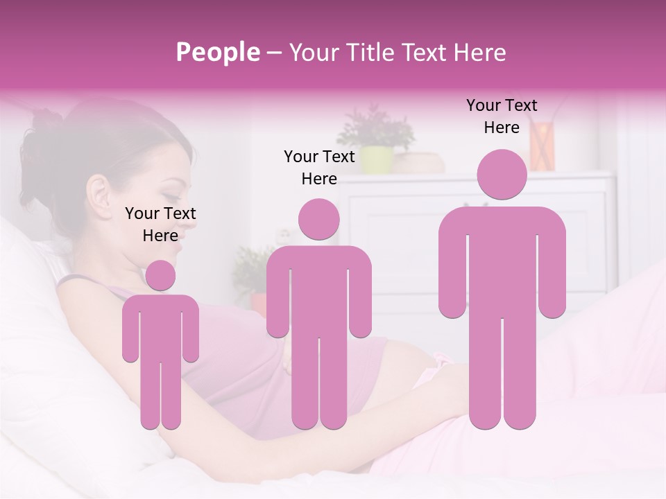 One Caucasian Cute PowerPoint Template