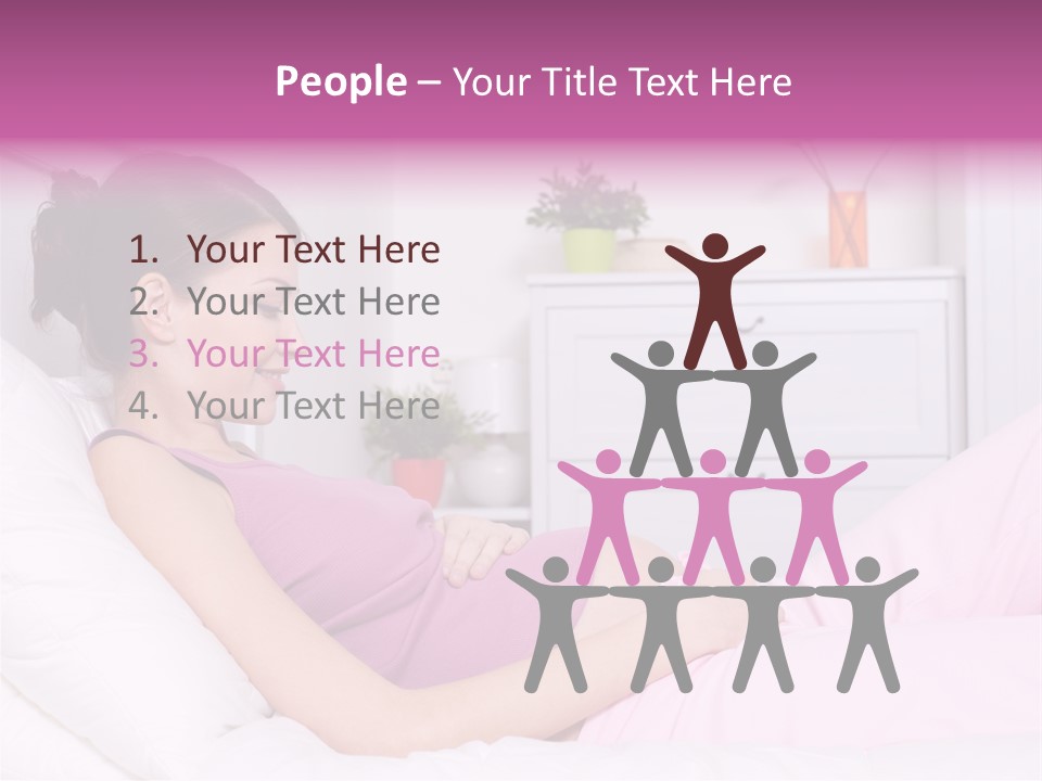 One Caucasian Cute PowerPoint Template