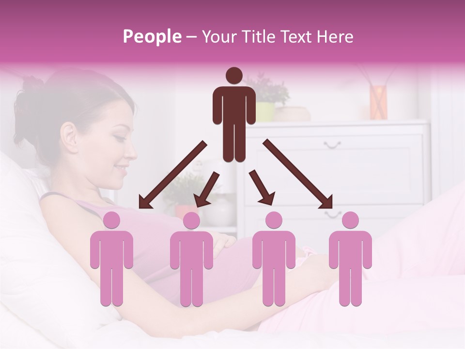 One Caucasian Cute PowerPoint Template