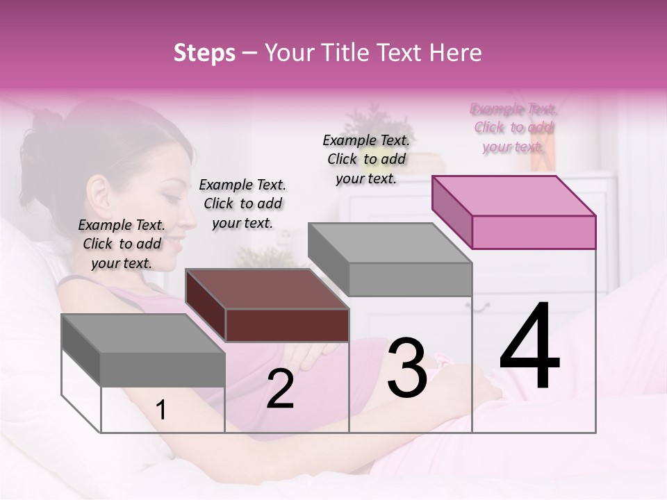 One Caucasian Cute PowerPoint Template