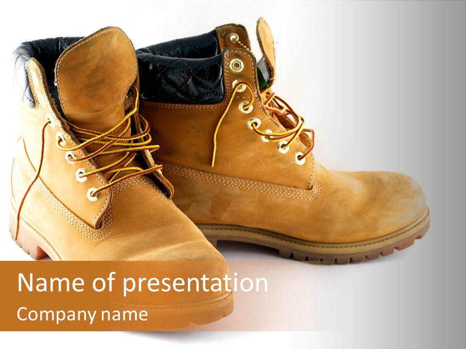 Timber Lace Boot PowerPoint Template