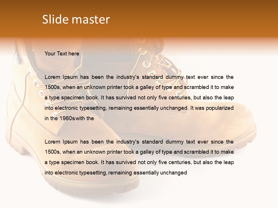 Timber Lace Boot PowerPoint Template