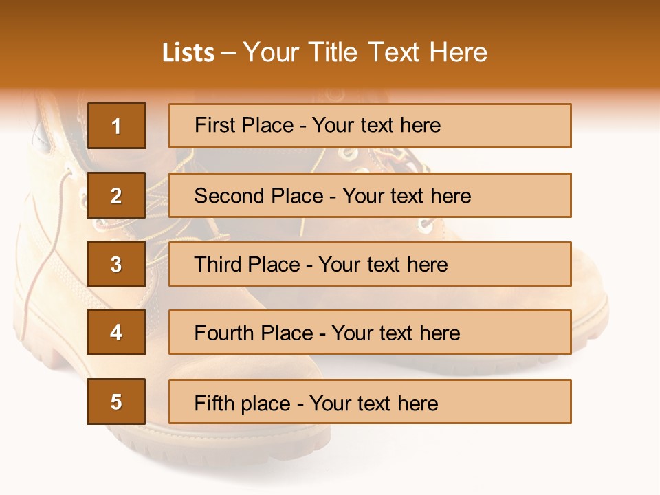 Timber Lace Boot PowerPoint Template