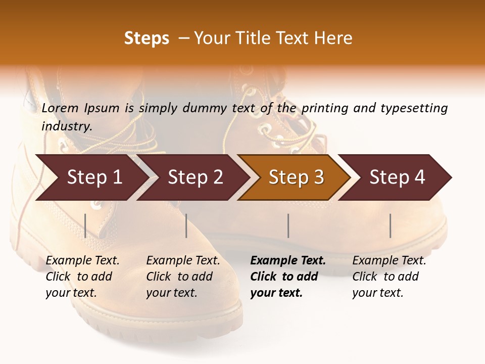 Timber Lace Boot PowerPoint Template