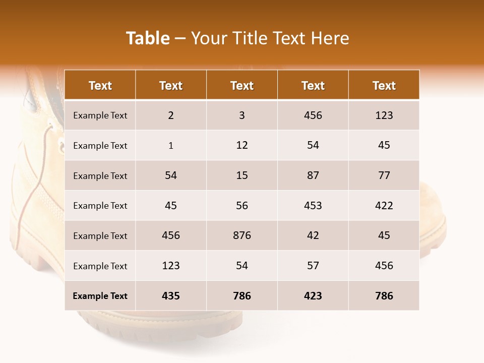 Timber Lace Boot PowerPoint Template