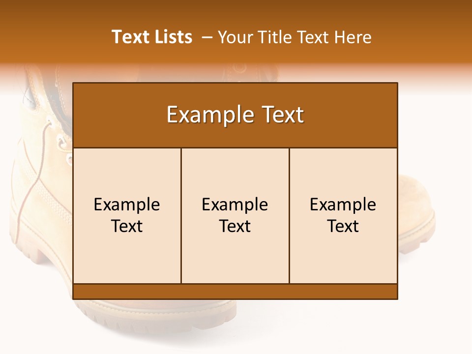 Timber Lace Boot PowerPoint Template
