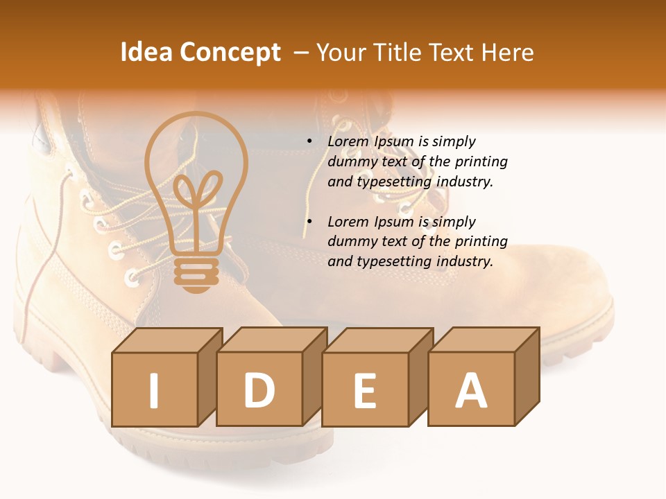 Timber Lace Boot PowerPoint Template