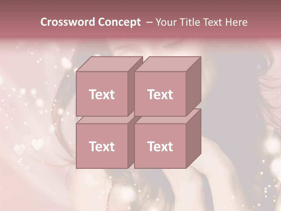 Hair Girl Face PowerPoint Template