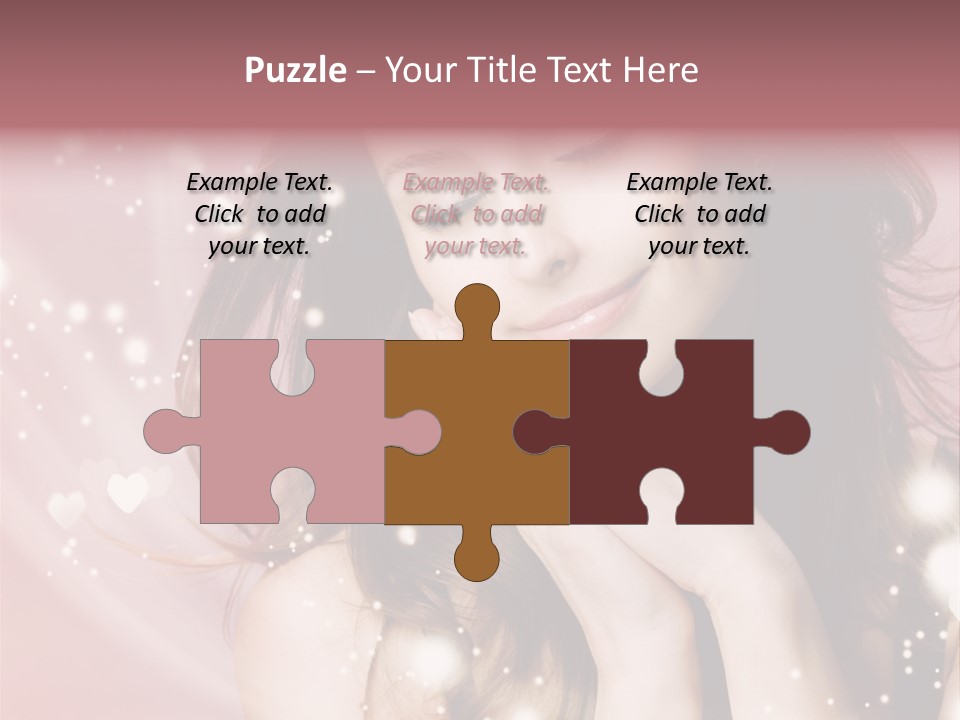 Hair Girl Face PowerPoint Template