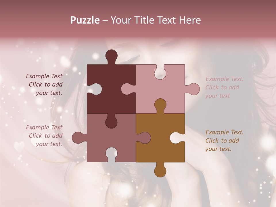 Hair Girl Face PowerPoint Template