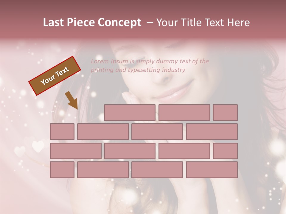 Hair Girl Face PowerPoint Template