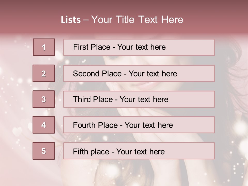 Hair Girl Face PowerPoint Template