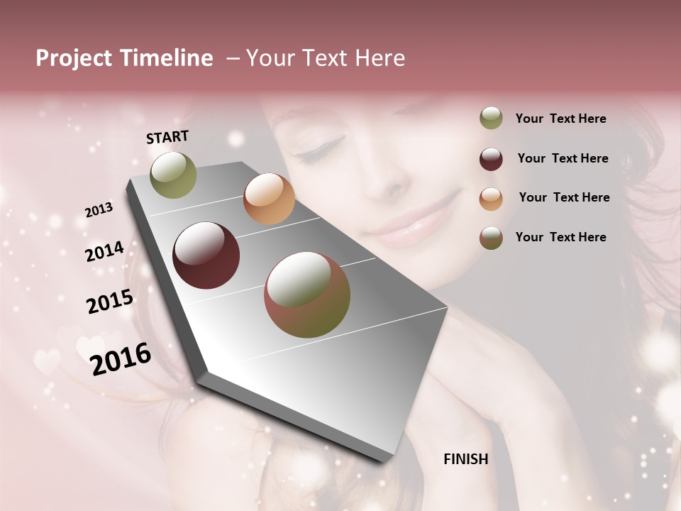 Hair Girl Face PowerPoint Template