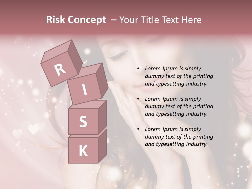 Hair Girl Face PowerPoint Template