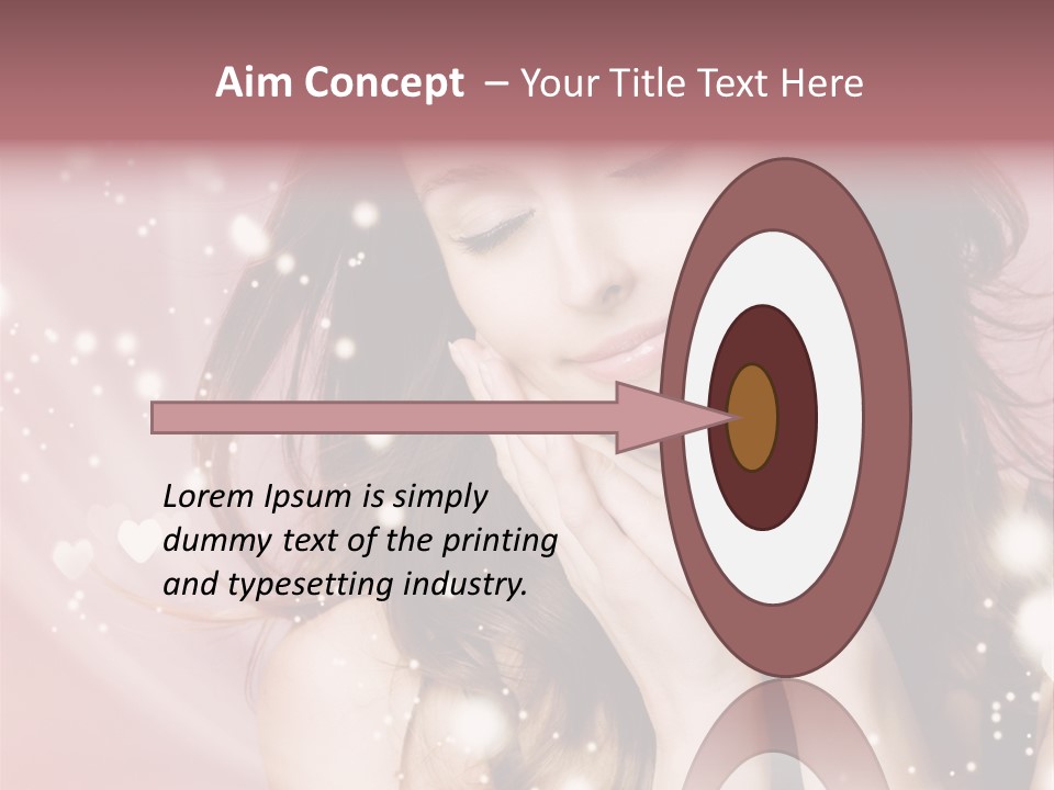 Hair Girl Face PowerPoint Template