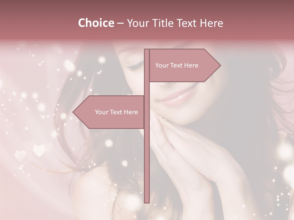 Hair Girl Face PowerPoint Template