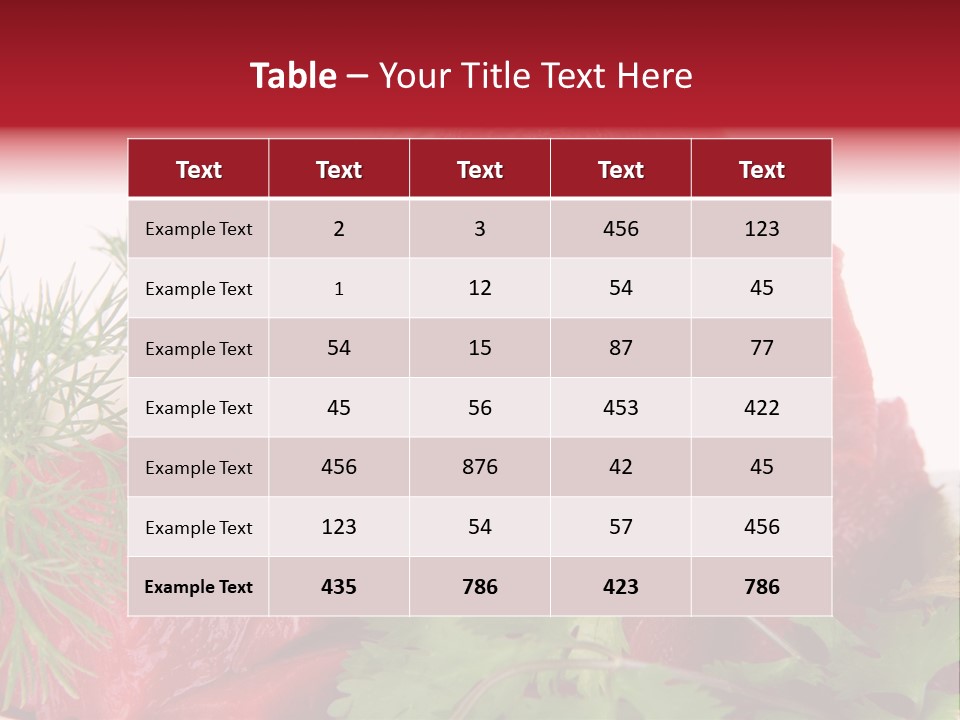 Tomato Nutrient Grill PowerPoint Template