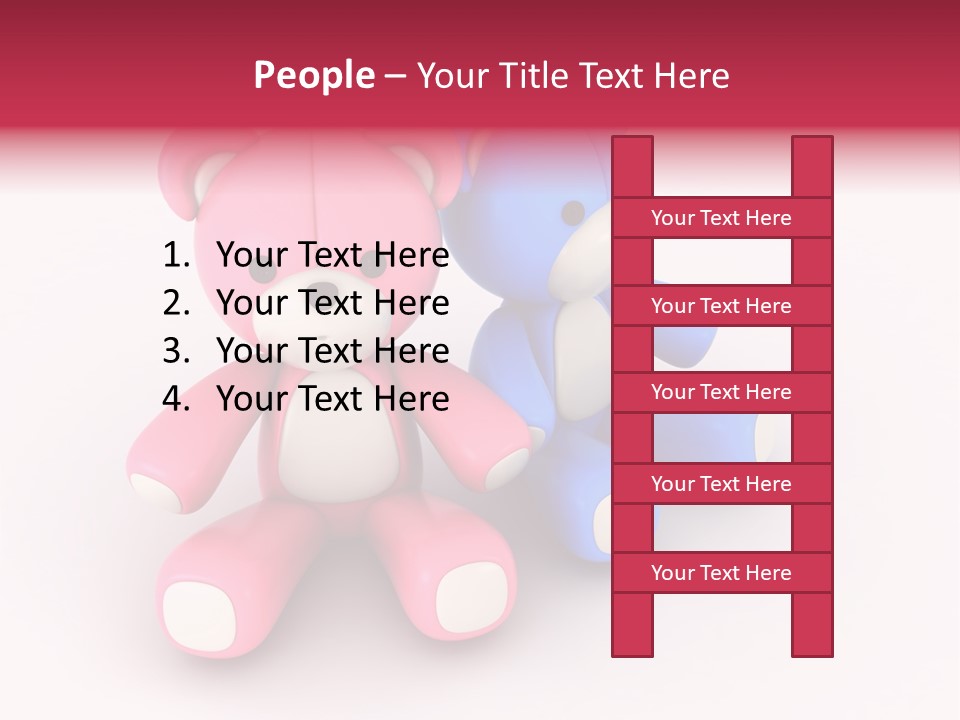 His Two Cartoon PowerPoint Template