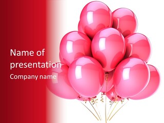 Bunch Decoration Birthday PowerPoint Template