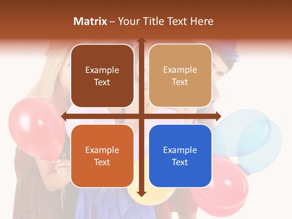 Crowd Happiness Girl PowerPoint Template