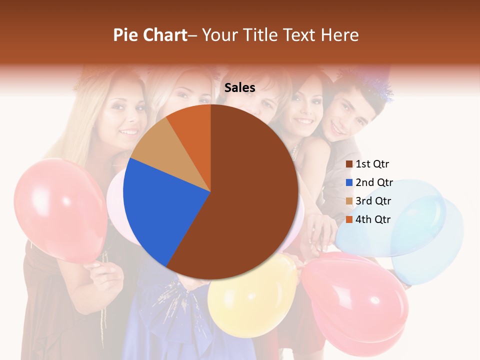 Crowd Happiness Girl PowerPoint Template