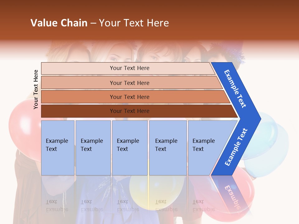 Crowd Happiness Girl PowerPoint Template