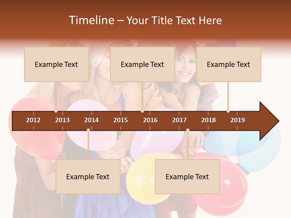 Crowd Happiness Girl PowerPoint Template