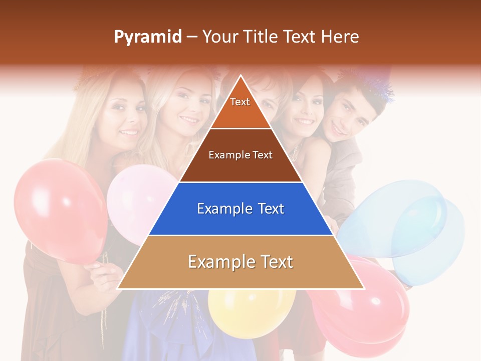 Crowd Happiness Girl PowerPoint Template