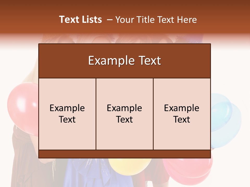 Crowd Happiness Girl PowerPoint Template