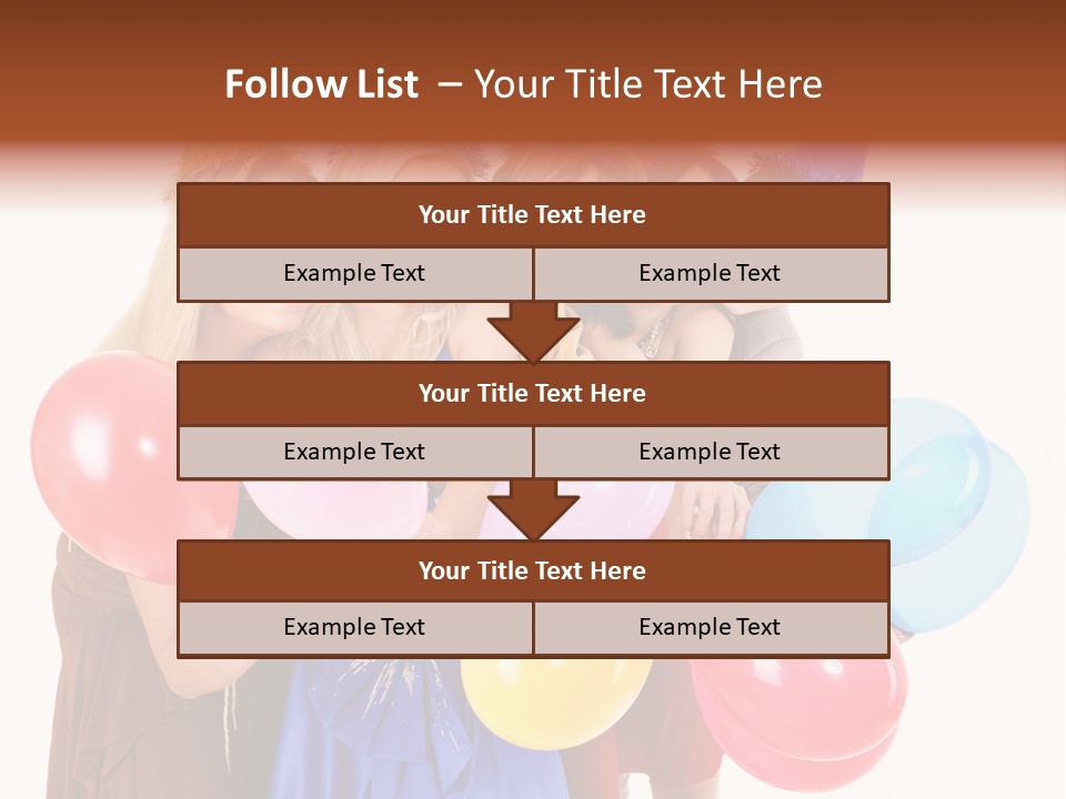 Crowd Happiness Girl PowerPoint Template