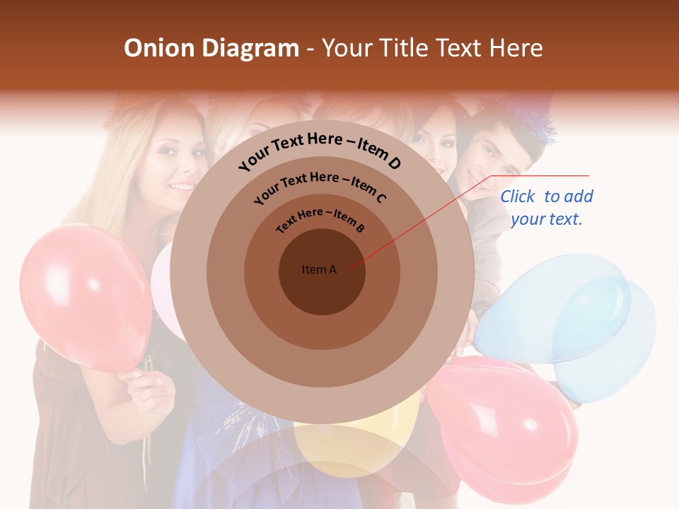 Crowd Happiness Girl PowerPoint Template