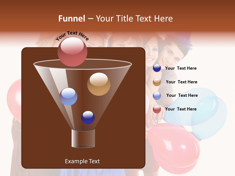 Crowd Happiness Girl PowerPoint Template