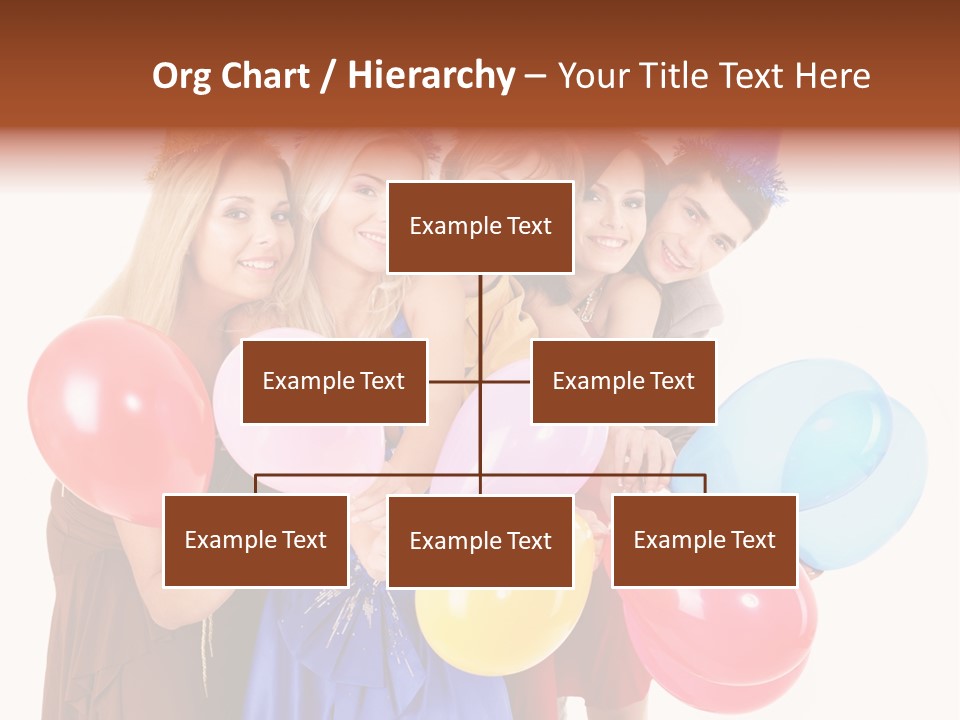 Crowd Happiness Girl PowerPoint Template