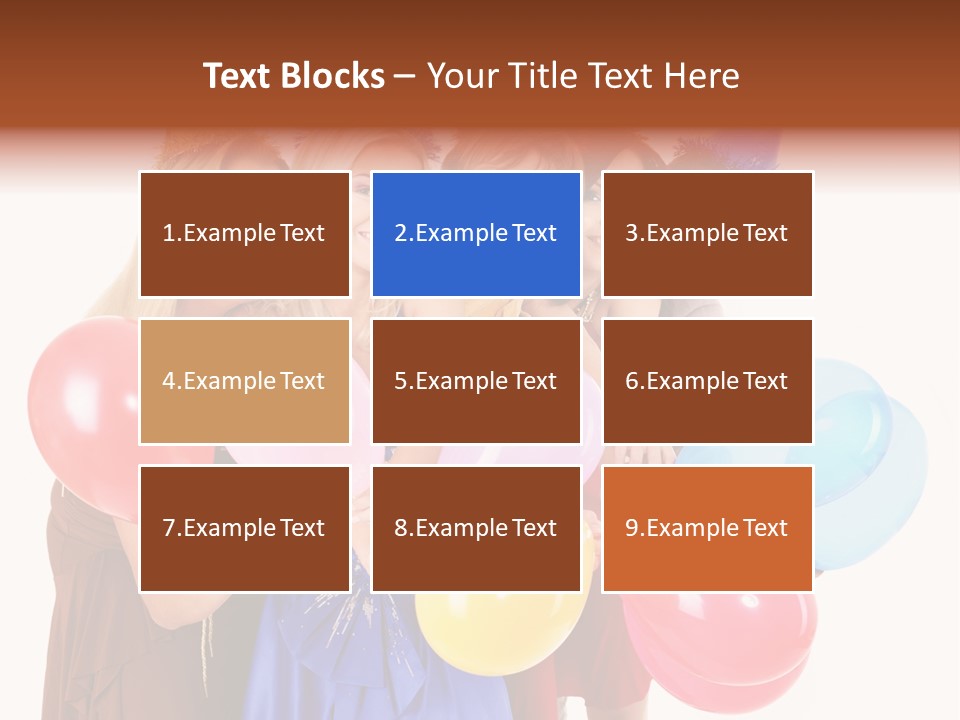 Crowd Happiness Girl PowerPoint Template