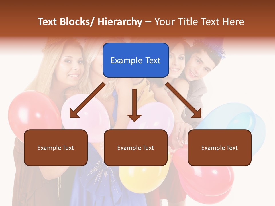 Crowd Happiness Girl PowerPoint Template