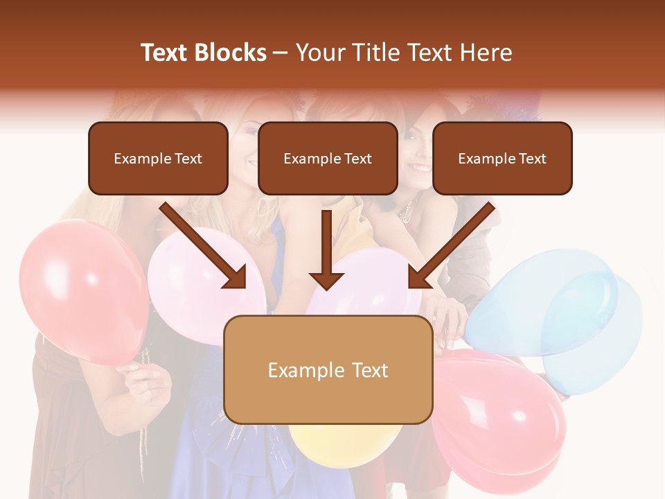 Crowd Happiness Girl PowerPoint Template