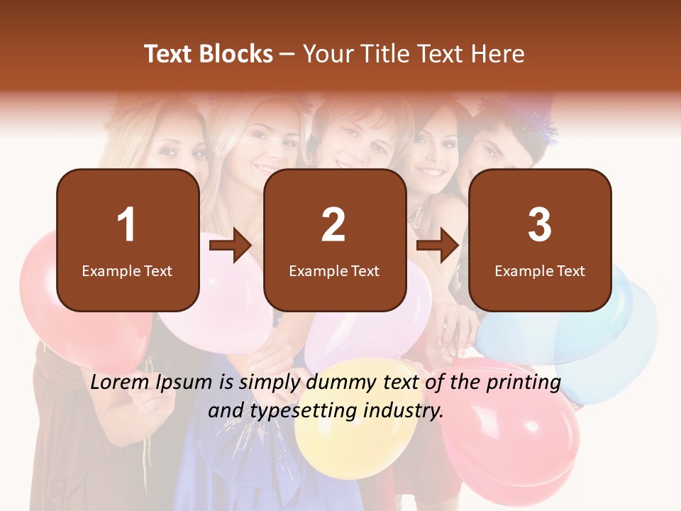 Crowd Happiness Girl PowerPoint Template