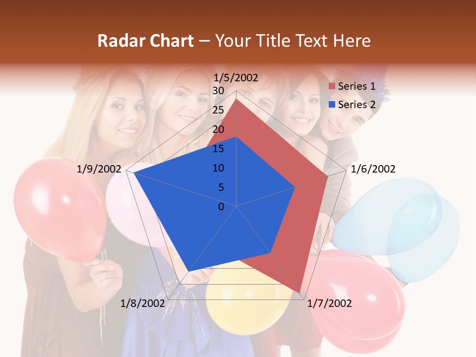 Crowd Happiness Girl PowerPoint Template
