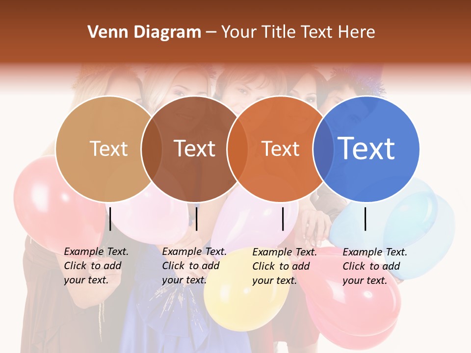 Crowd Happiness Girl PowerPoint Template