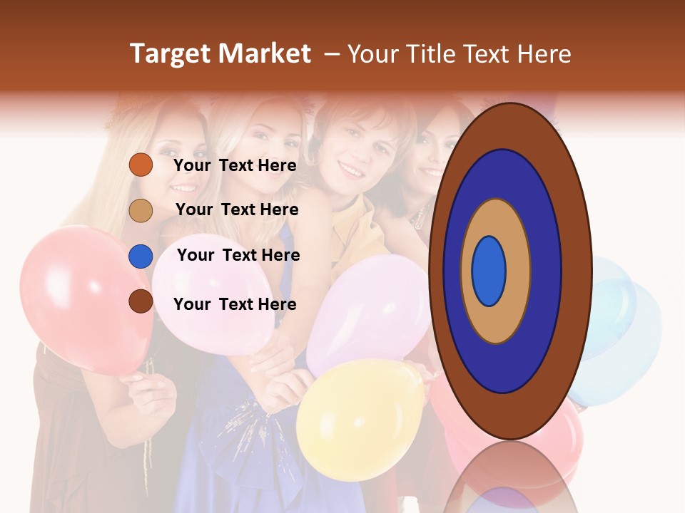 Crowd Happiness Girl PowerPoint Template