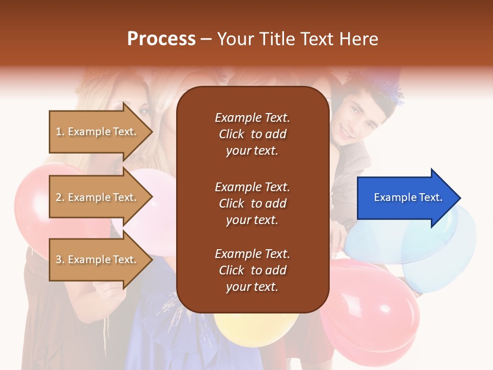 Crowd Happiness Girl PowerPoint Template