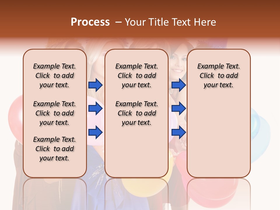 Crowd Happiness Girl PowerPoint Template