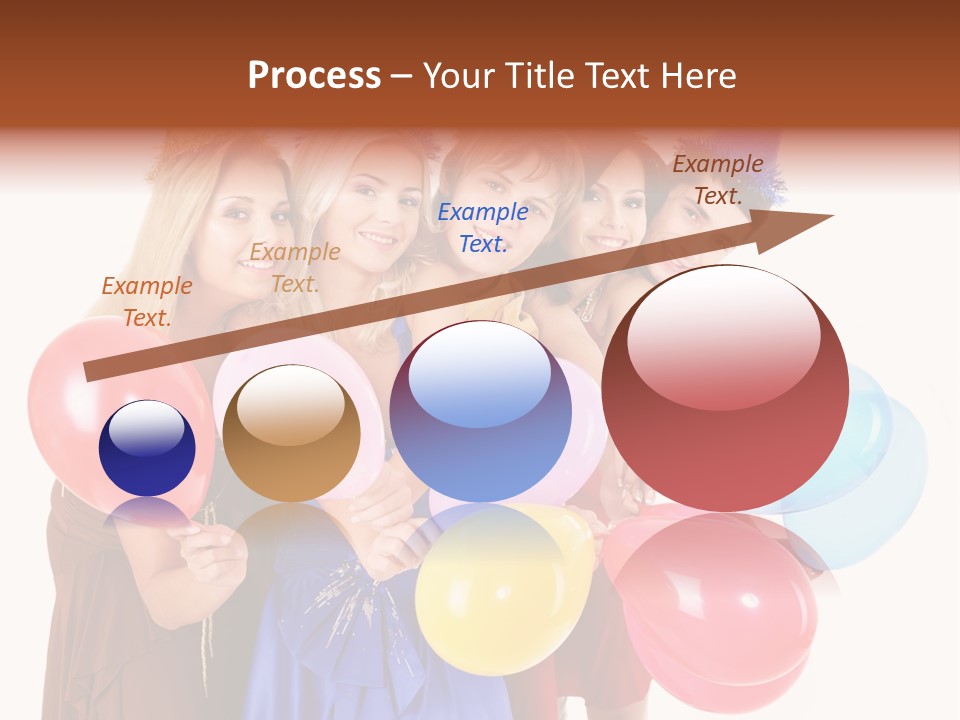 Crowd Happiness Girl PowerPoint Template