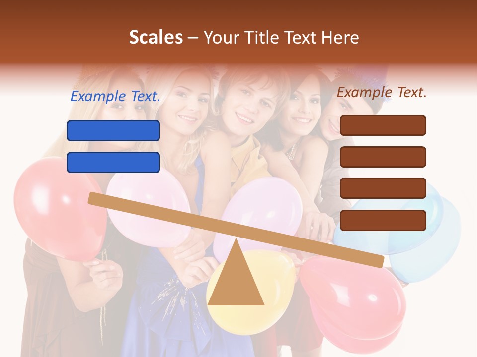 Crowd Happiness Girl PowerPoint Template