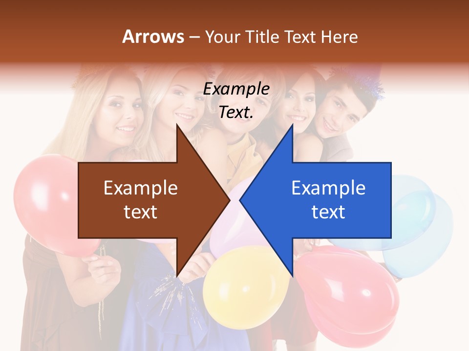 Crowd Happiness Girl PowerPoint Template