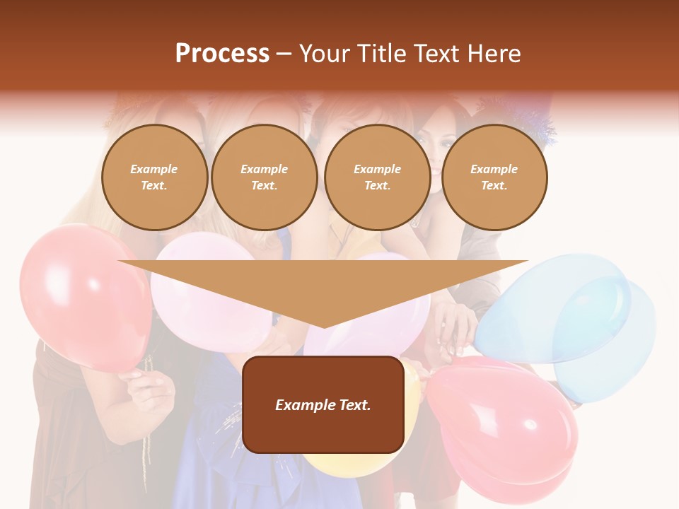 Crowd Happiness Girl PowerPoint Template