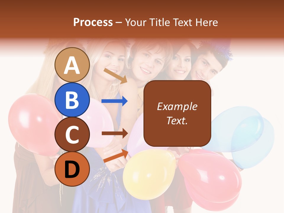 Crowd Happiness Girl PowerPoint Template