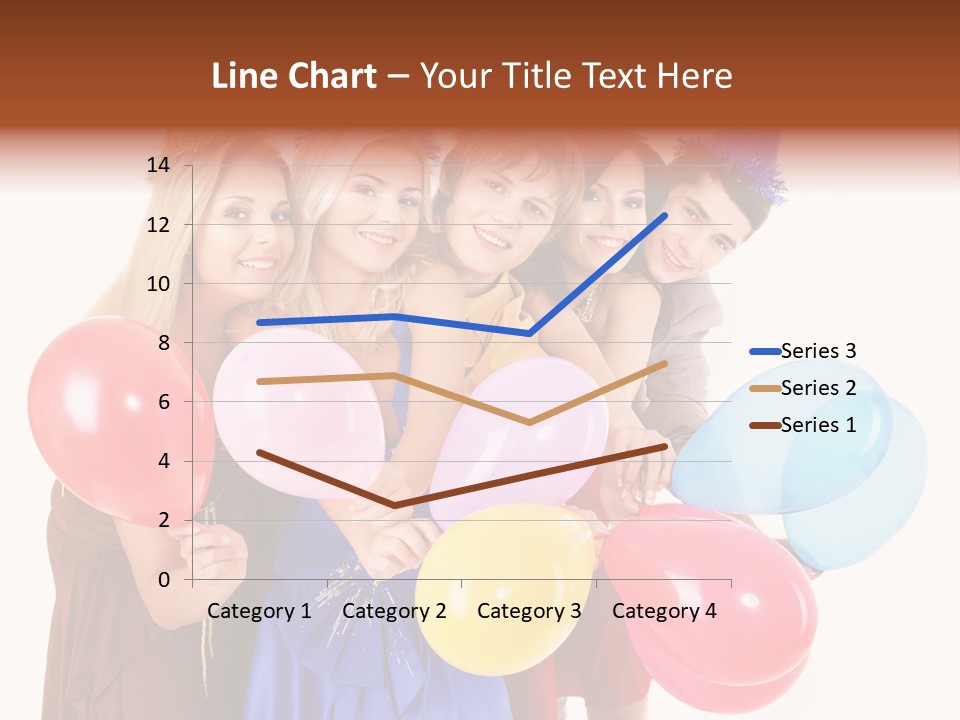 Crowd Happiness Girl PowerPoint Template