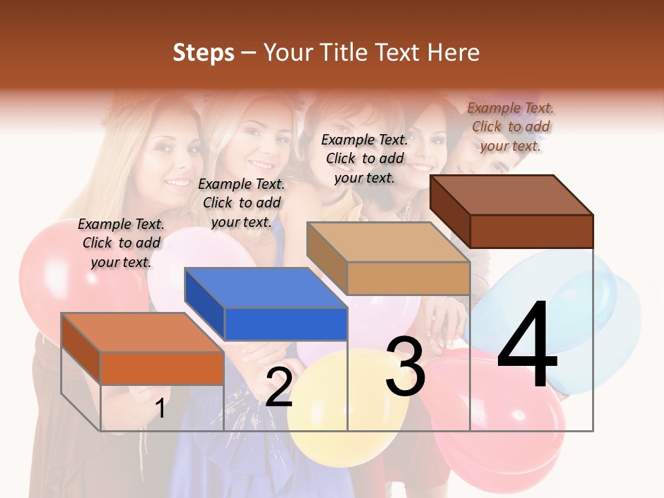 Crowd Happiness Girl PowerPoint Template