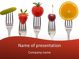 Five Snack Cherry PowerPoint Template